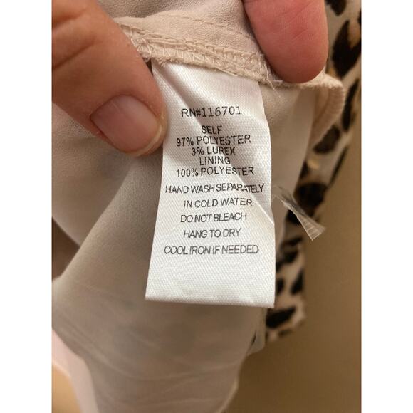 Karlie Dress Animal Print‎ elastic waist Mini Size Large - Picture 9 of 11